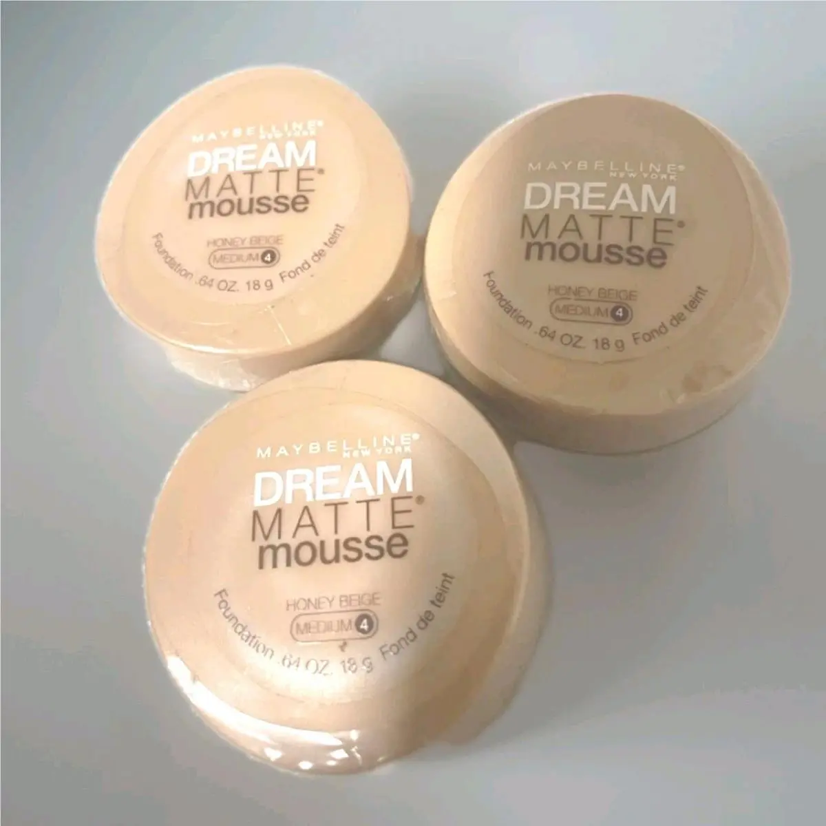 3 Pack Maybelline Dream Matte Mousse Foundation Honey Beige Medium 4