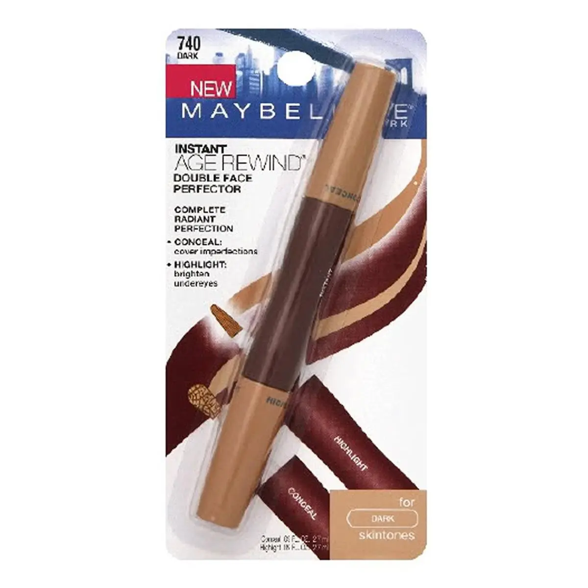 Maybelline Instant Age Rewind Double Face Perfector Dark 740 2 Pack