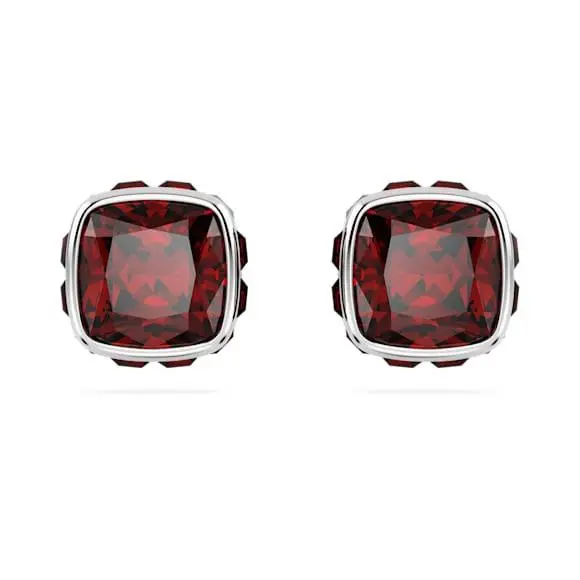 Swarovski Women`s Birthstone: January Red Crystal Earrings 5660798