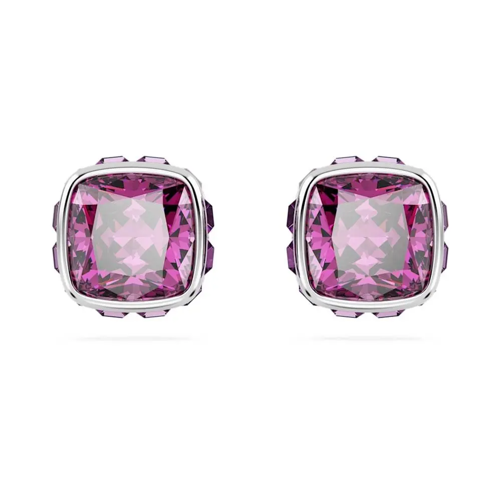 Swarovski Women`s Birthstone: February Pink Crystal Earrings 5660797