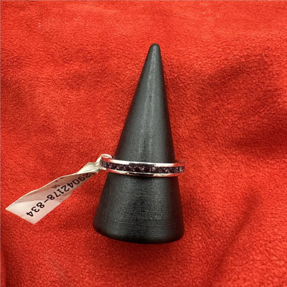 Swarovski Purple Zirconia Ring. Sz 8. See Pics. Price Tag See Pics