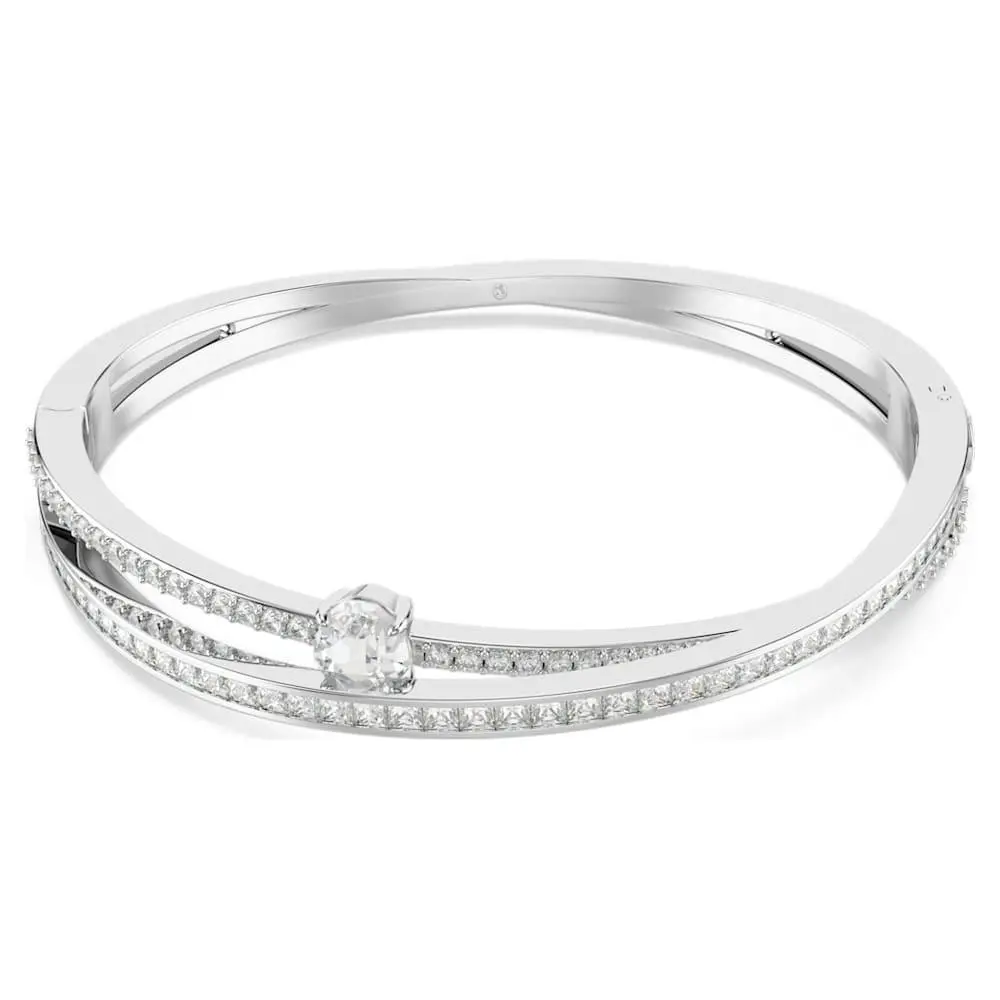 Swarovski Women`s Hyperbola White Crystal Bangle 5691224