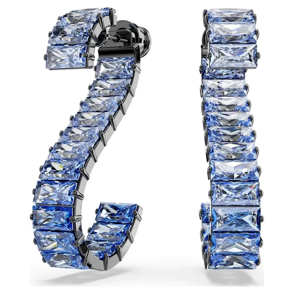 Swarovski Women`s Matrix Blue Crystal Earrings 5705780