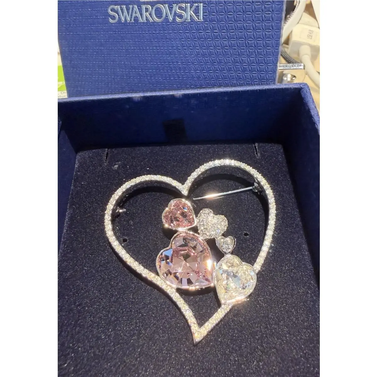Swarovski Heart Brooch 5.2x5cm 1126680