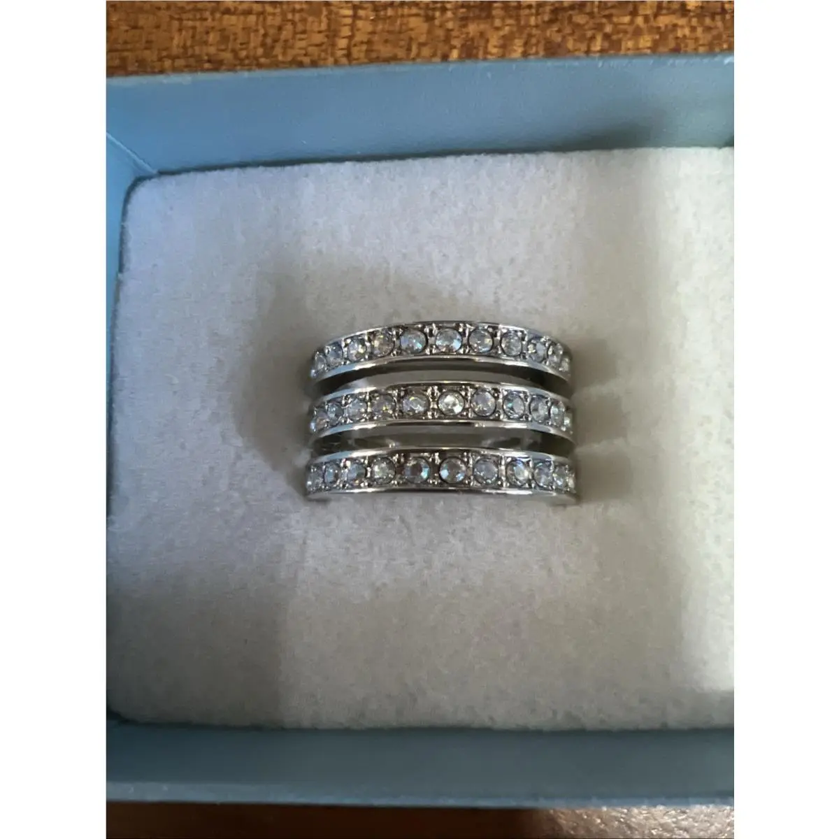 Touchstone Crystal by Swarovski Triple Threat R3190 Size 7