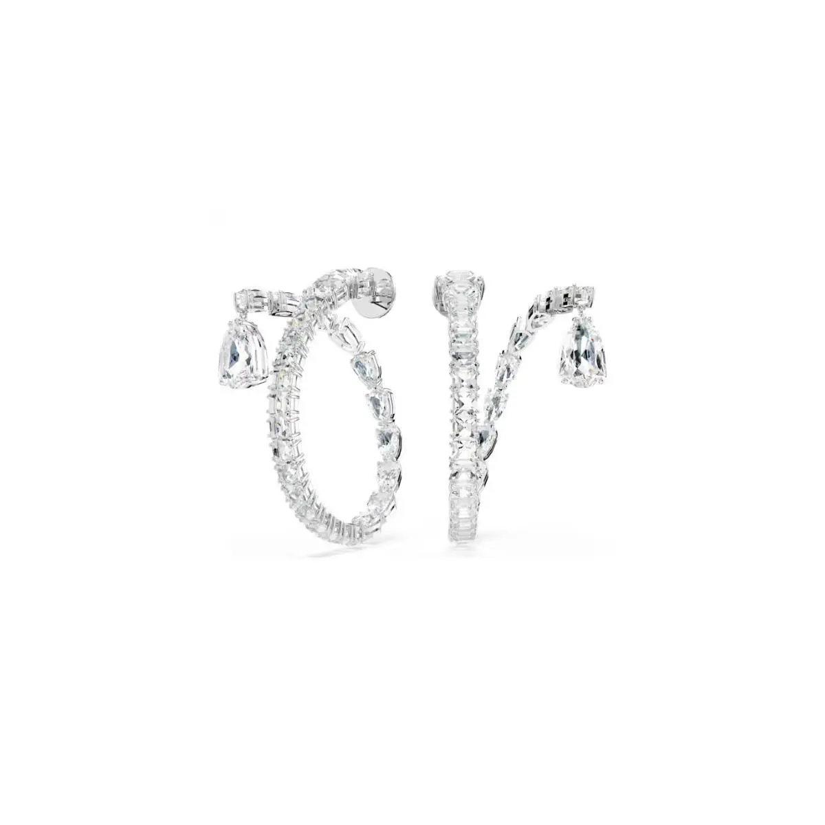 Swarovski Women`s Matrix White Crystal Earrings 5692524