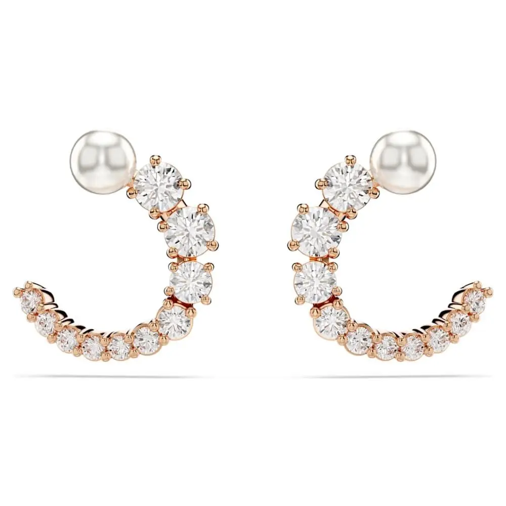Swarovski Women`s Matrix White Crystal Earrings 5692264