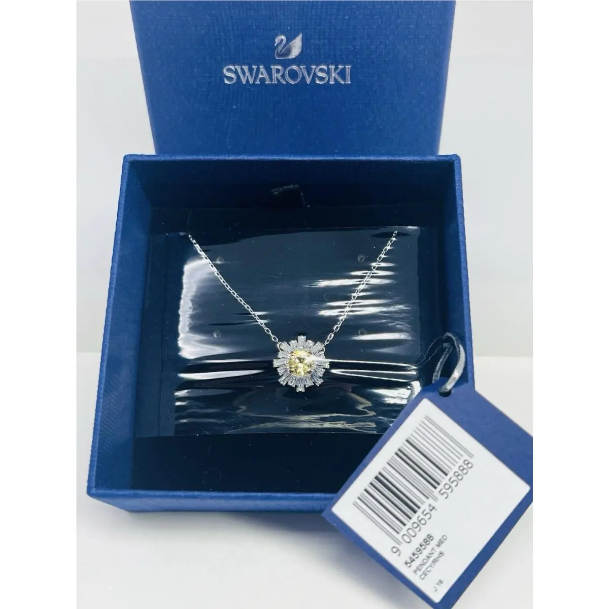 Swarovski Crystal Rhodium Sunshine Pendant Necklace 16 5459588 Nmib