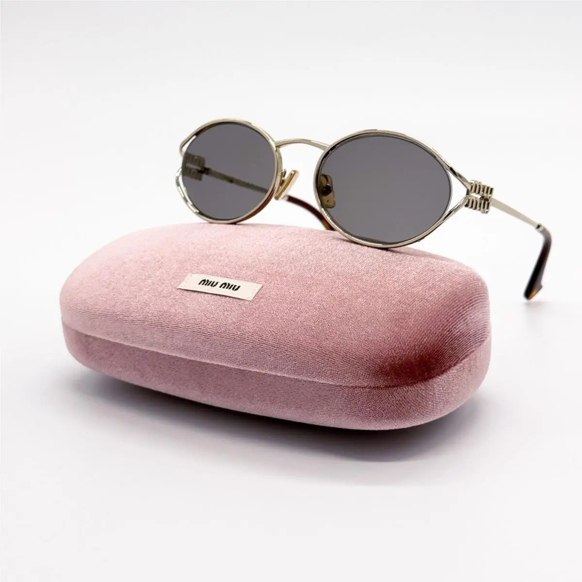 Miu Miu MU52YS ZVN80Q Sunglasses Gold/gray Women MU 52YS Smu 52Y Eyewear