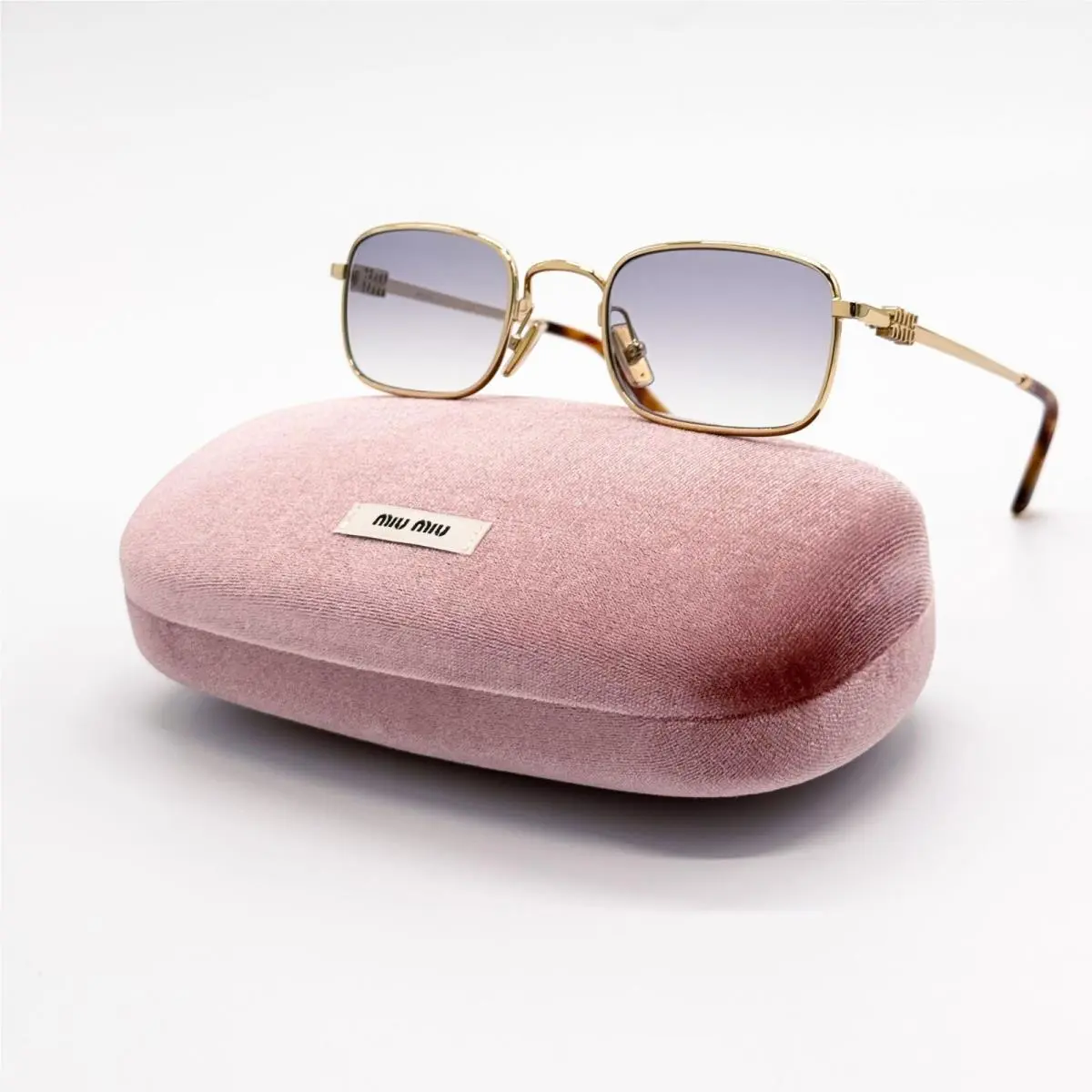 Miu Miu Sunglasses MUA53S 5AK04O Women Gold/gray MU A53S Smu A53 Eyewear