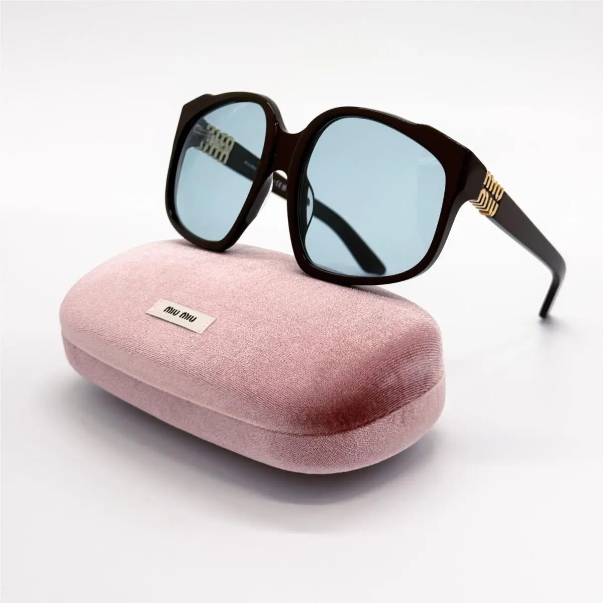 Miu Miu Sunglasses MUA07S 24D20R Women Brown/blue MU A07S Smu A07 Eyewear