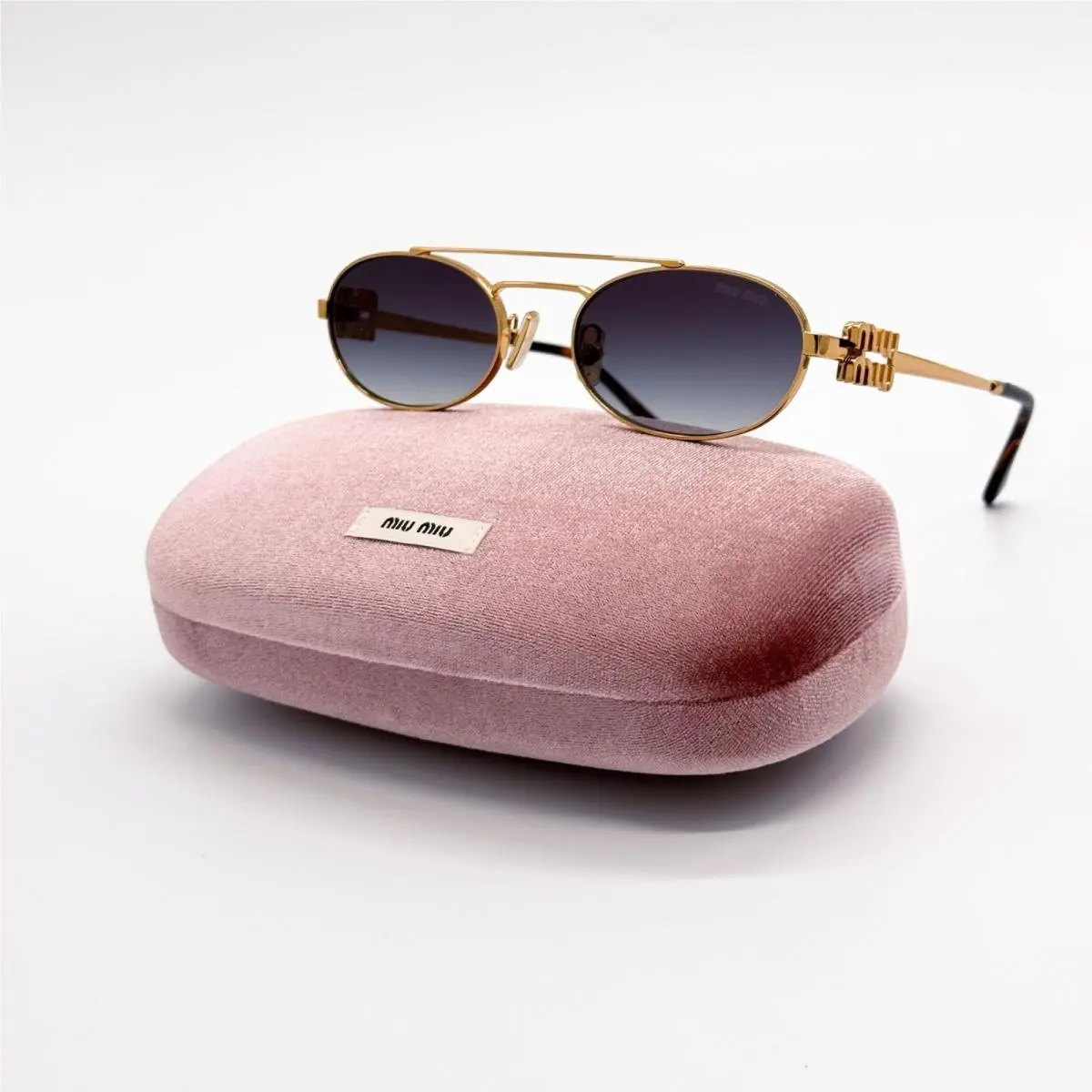 Miu Miu Sunglasses MU54ZS 7OE5D1 Women Gold/gray MU 54ZS Smu 54Z Eyewear