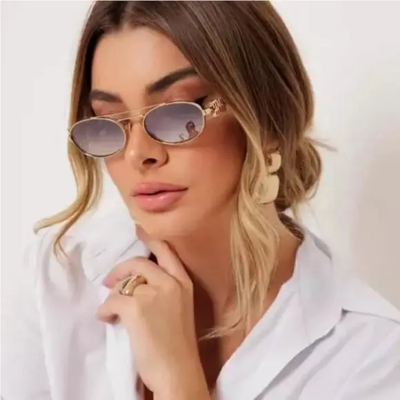 MU54ZS 5AK30C Miu Miu Women Sunglasses MU 54ZS 5AK30C Gold Oval Smu 54Z