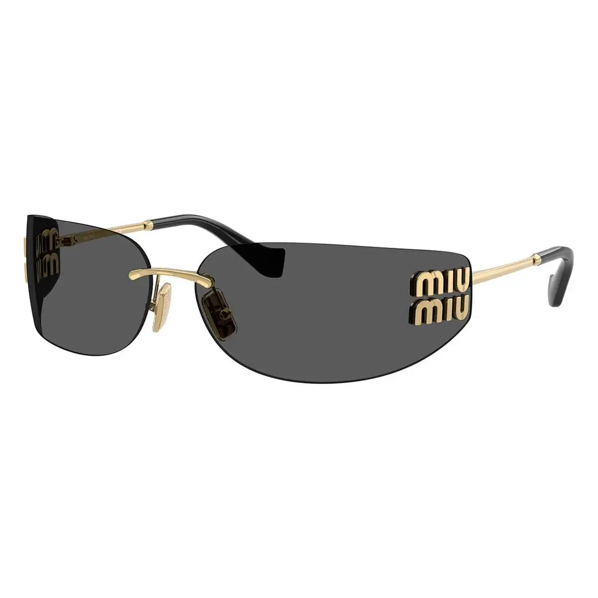 Miu Miu MU A51S 5AK5S0 Gold Grey Women`s 75 MM Sunglasses