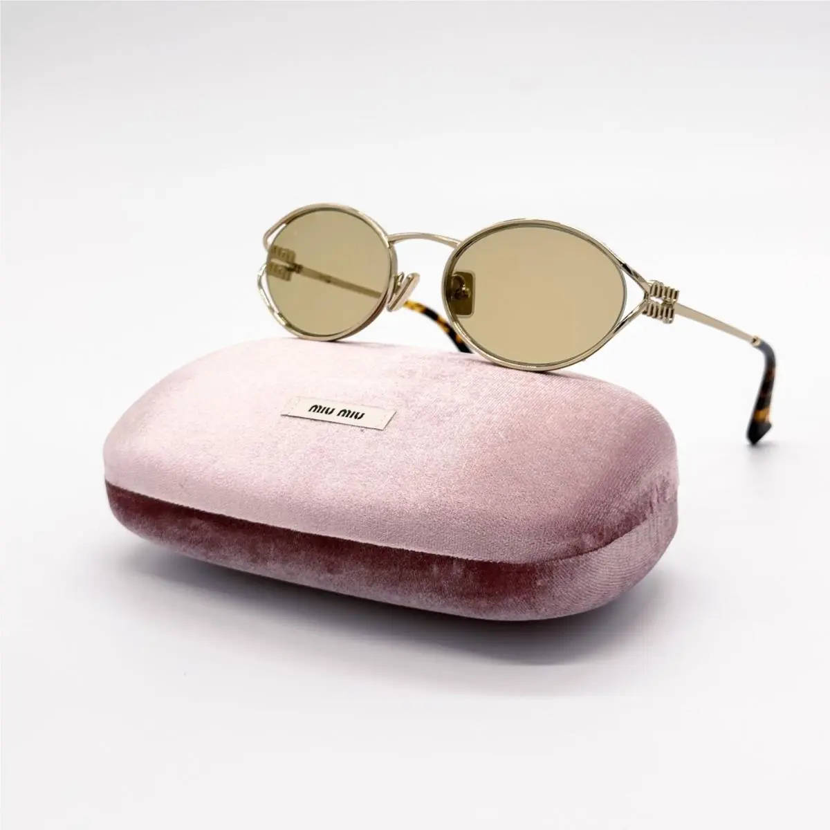 Miu Miu Sunglasses MU52YS ZVN10R Women Gold/cream MU 52YS Smu 52Y Eyewear