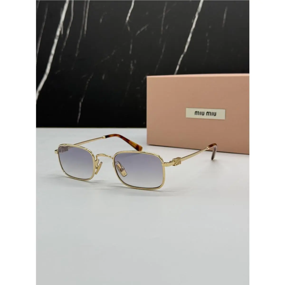 MUA53S 5AK04O Grey Gold Sunglasses Miu Miu MU A53S 5AK04O