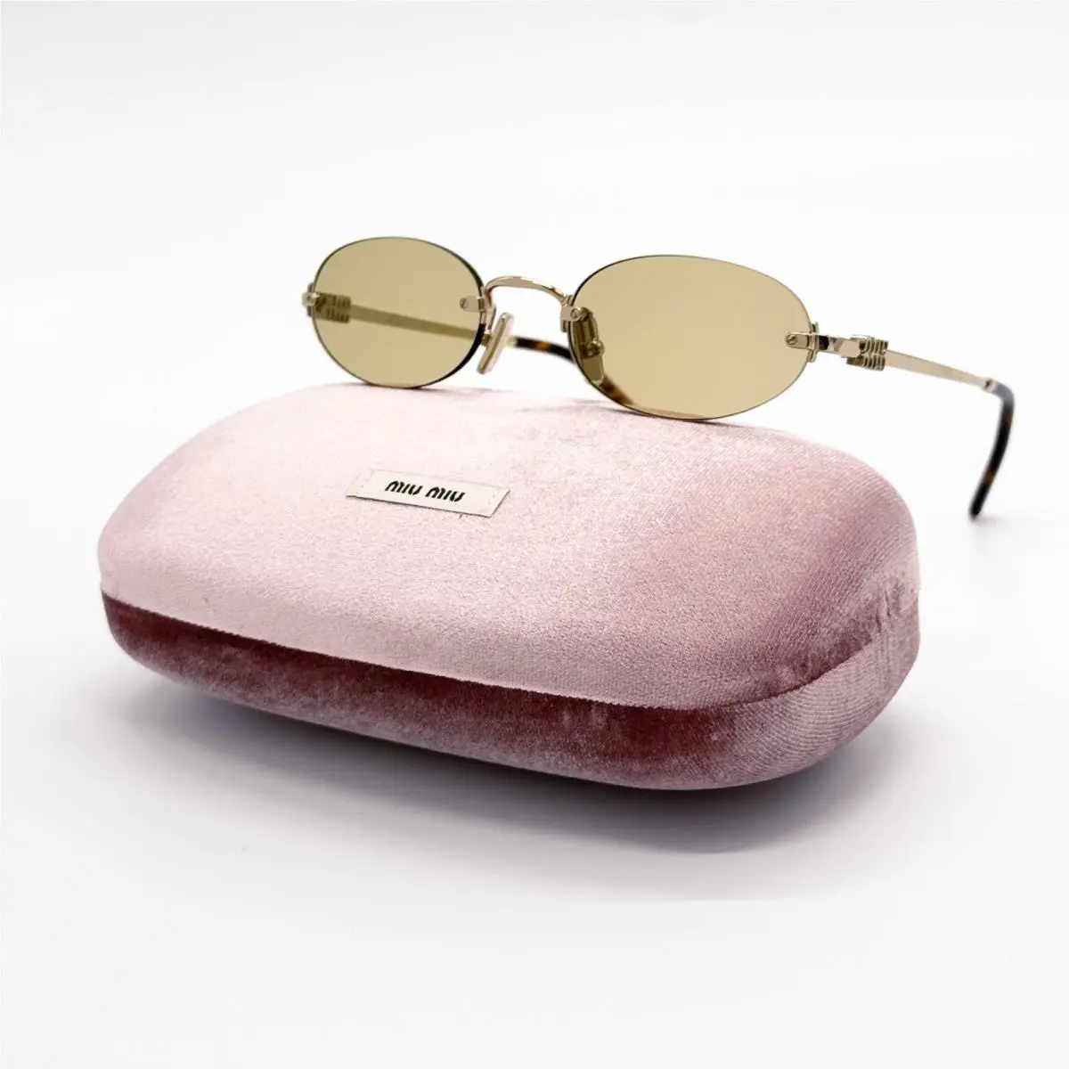 Miu Miu Sunglasses MUA54S ZVN10R Women Gold MU A54S Smu A54 Eyewear