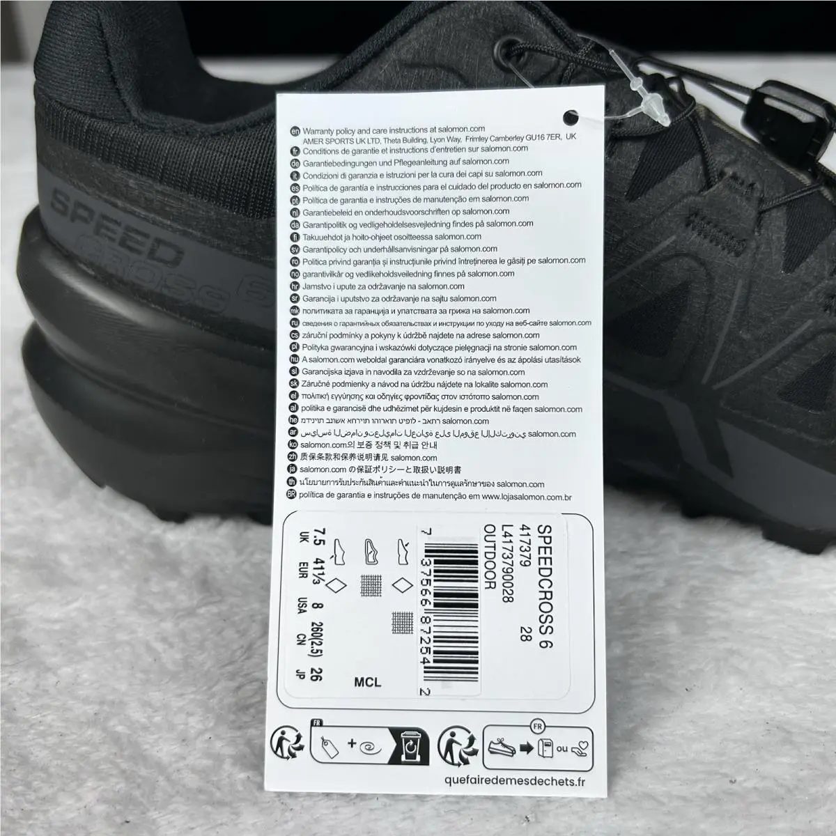 Salomon shoes - Salomon Speedcross 6 - Speedcross - 417379 28 VO - Black (UPC: 0737566872542) 12
