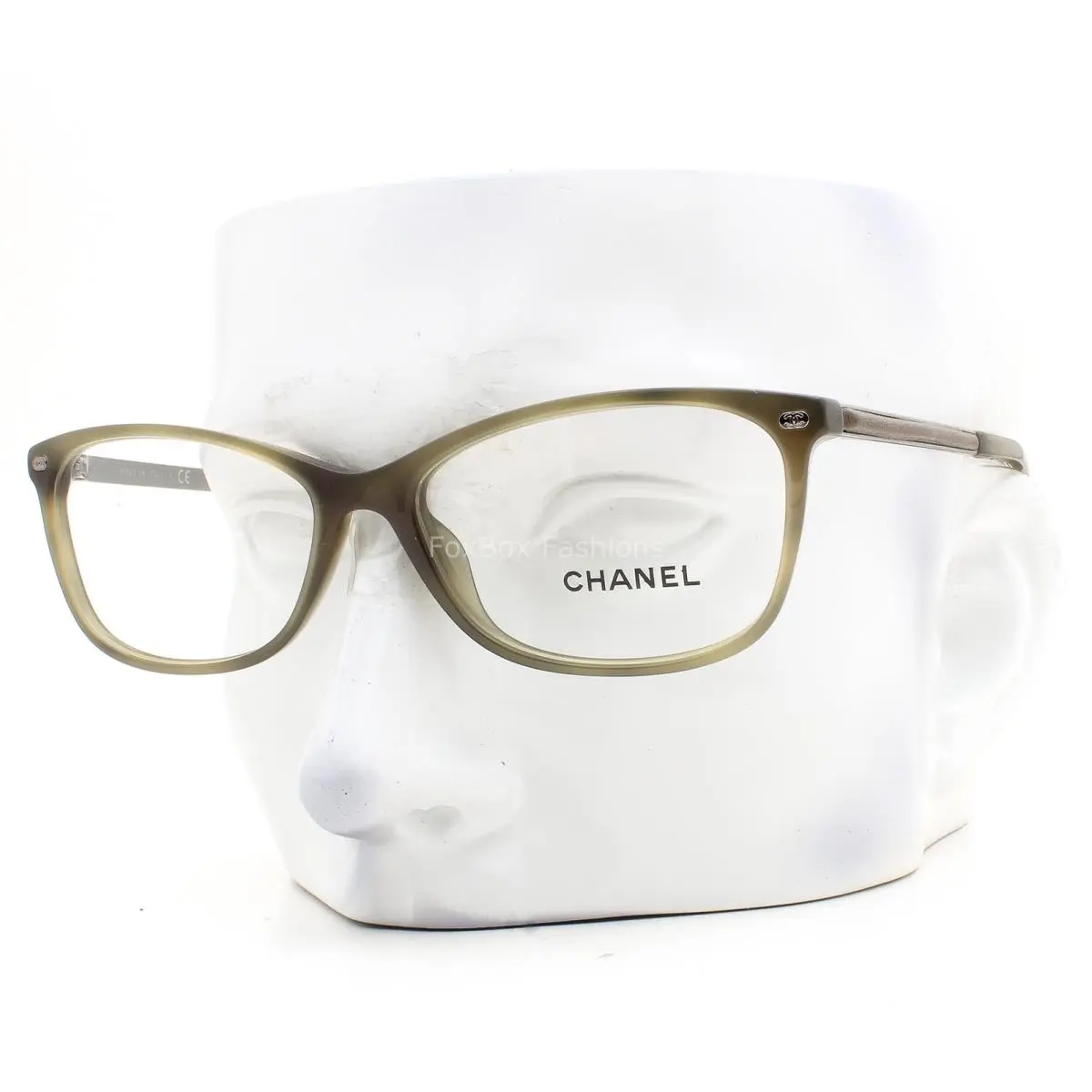 Chanel Eyeglasses Glasses ch3407Q 1676 Brownish Gray 55mm with Case