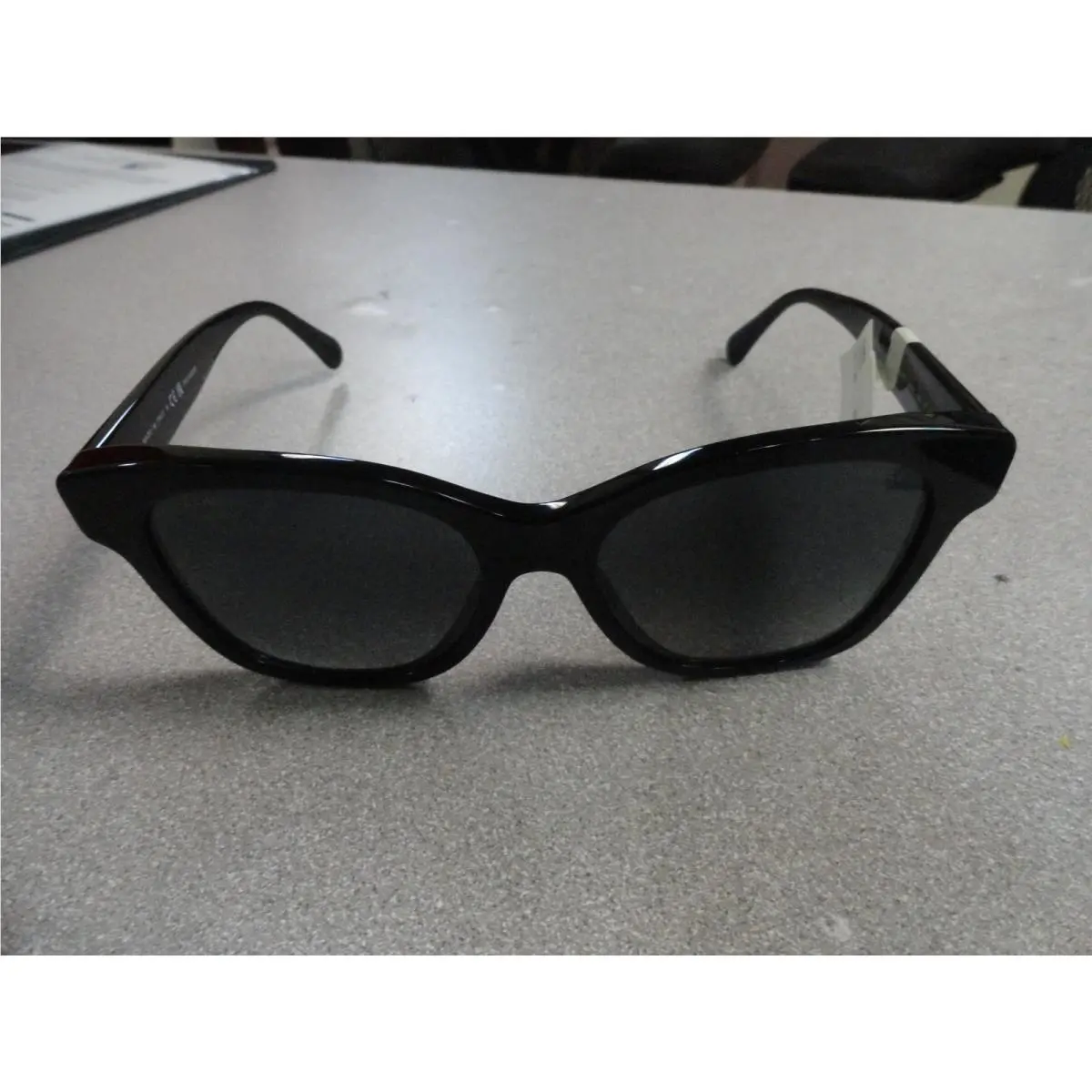 Chanel CH5482H 622-S8 Black w Gold CC Logo Pearls/gray Polarized Sunglasses
