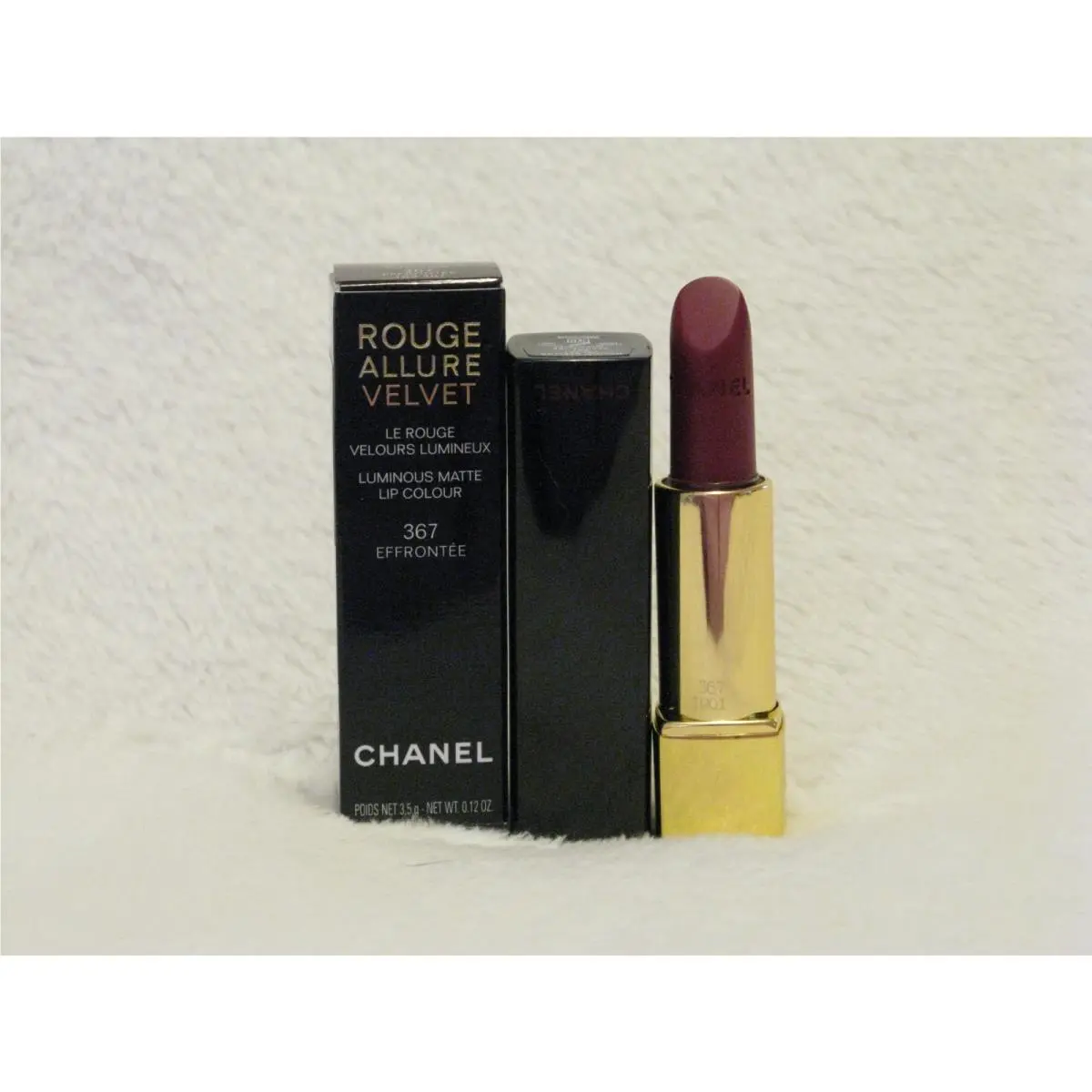 Chanel Rouge Allure Velvet Lipstick `effrontee` 367 Ltd Ed Rouge Noir