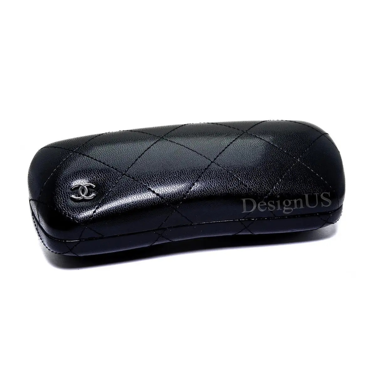 Chanel Black Quilted Case Size Small/medium Eyeglasses Italy