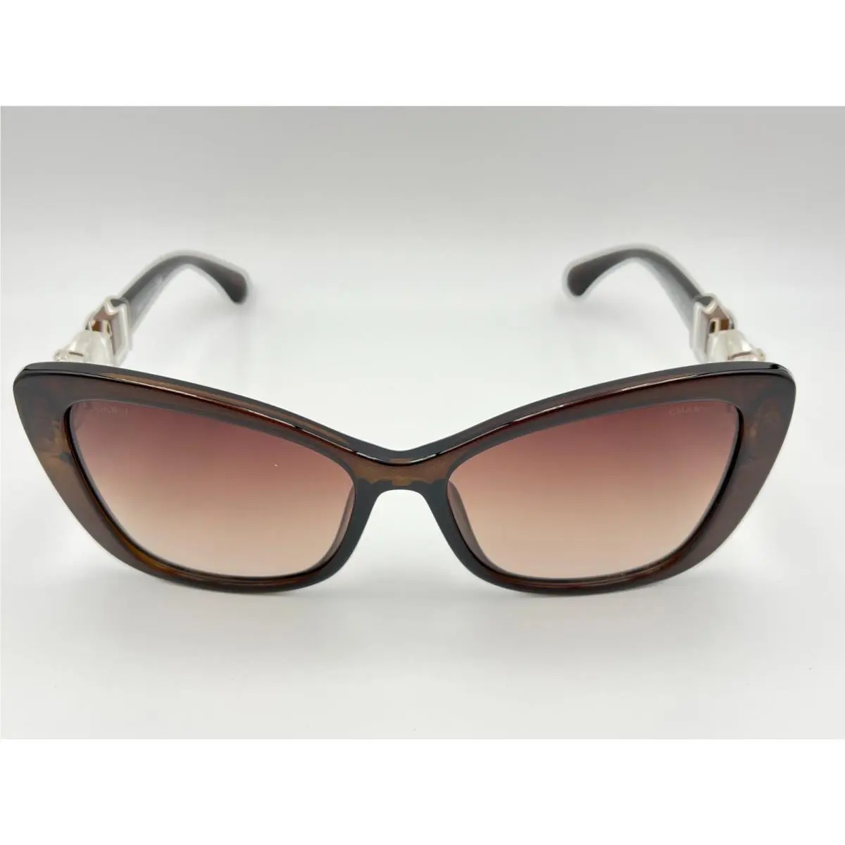 Chanel Sunglasses 5445H 1674/S5 Brown Brown Gradient Pearl Logo