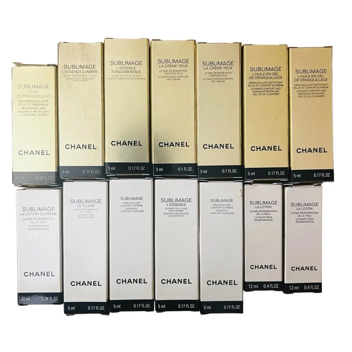 Chanel Sublimage Sample Lot of 14 La Creme L`essence Cleanser Eye 0.17 oz /5 ml
