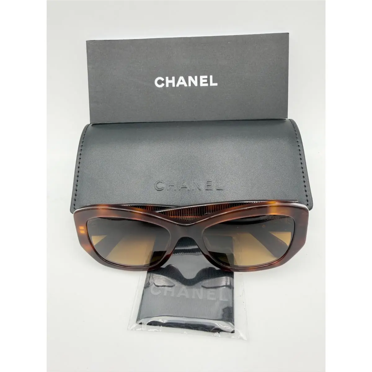 Chanel Sunglasses 5493A 1295S9 Polarized Black Gray 55 18 140
