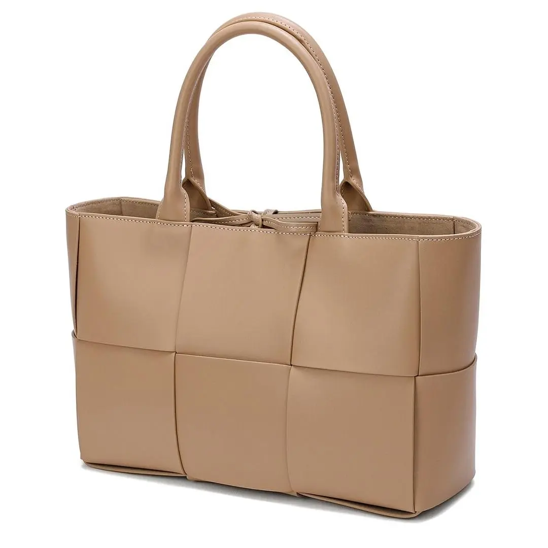 Louis Vuitton Tiffany Fred Paris Woven Smooth Leather Tote Women`s Brown Os