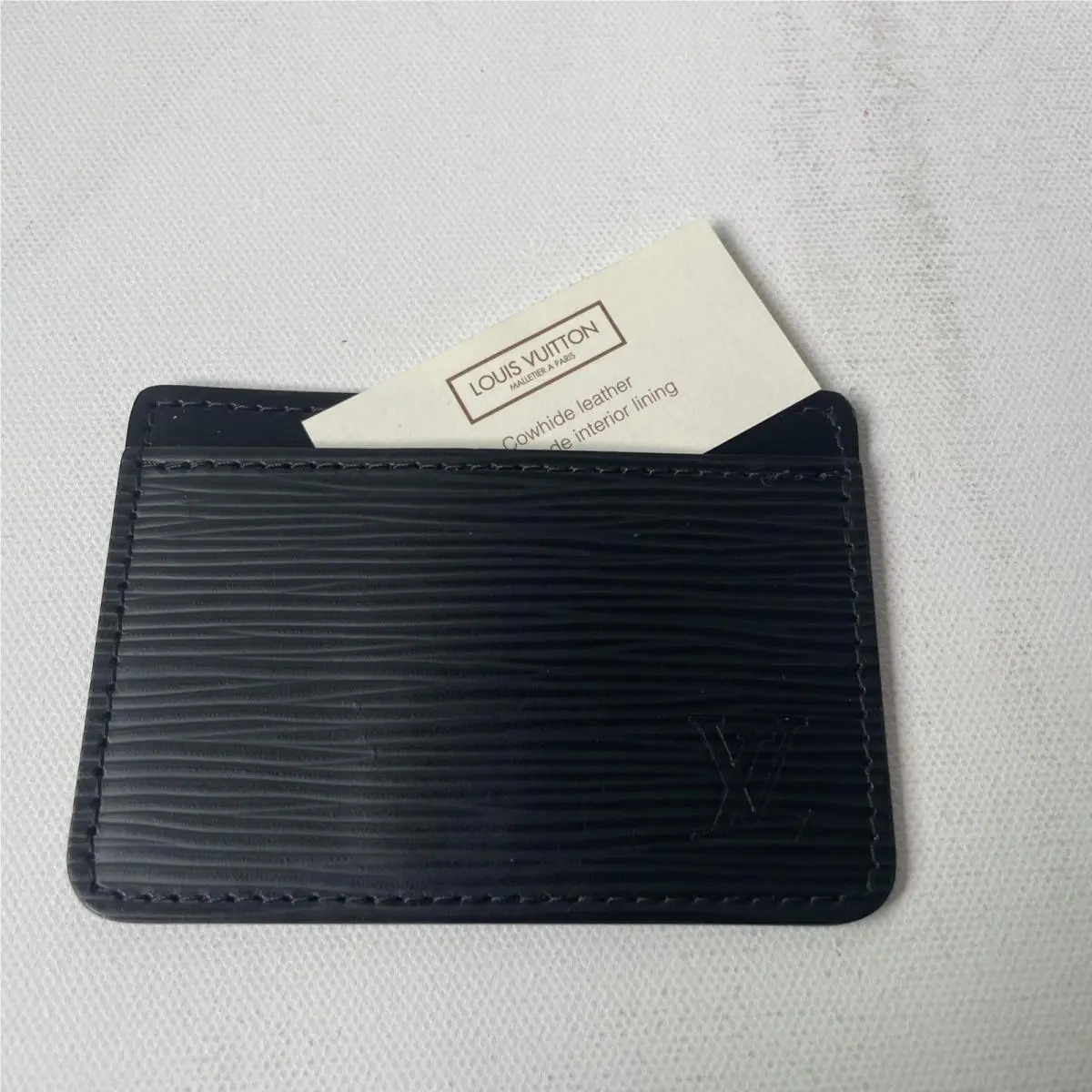 Louis Vuitton Black Leather Card Holder Not For Sale. Give Away