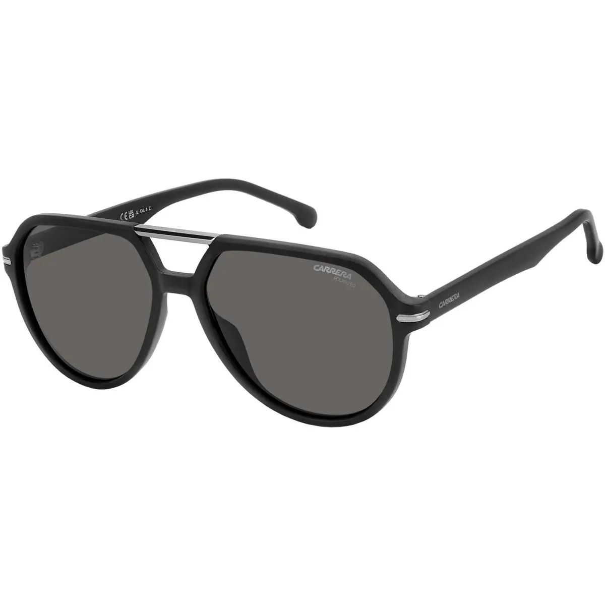 Carrera Men`s Matte Black Aviator Sunglasses - CA315S 0003 M9