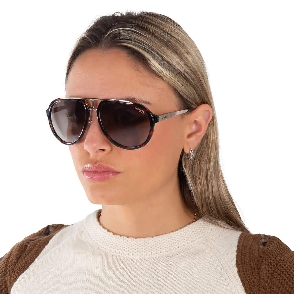 Carrera Brown Gradient Pilot Unisex Sunglasses Carrera 1003/SSAM 02IK/HA 58