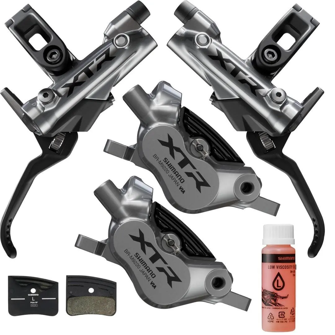 Shimano Xtr M9220 Mountain Bike Enduro Brake Lever + Caliper Set 4 Piston Trail