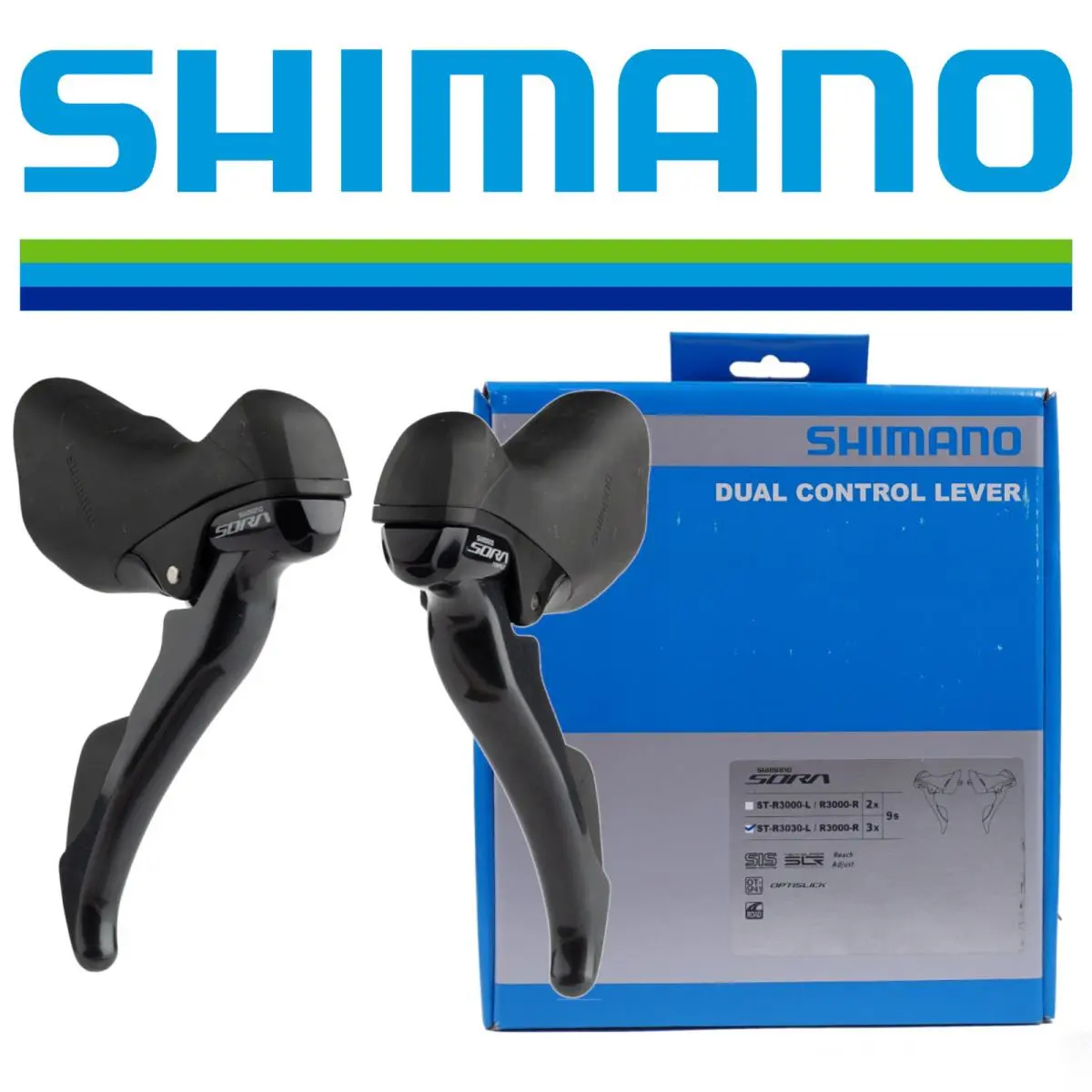 Shimano Sora R3030 3x9-Speed Shifter Set Road Bike Fast Smooth Shifting Set