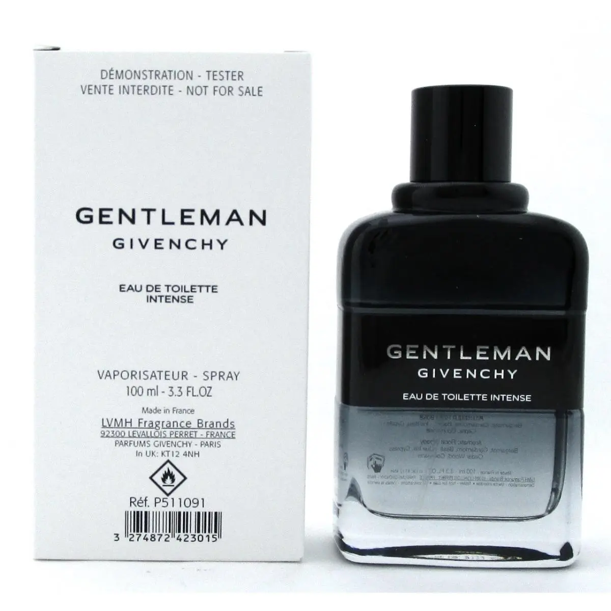 Givenchy Men`s Gentleman Intense Edt Spray 3.3 oz Tester Fragrances