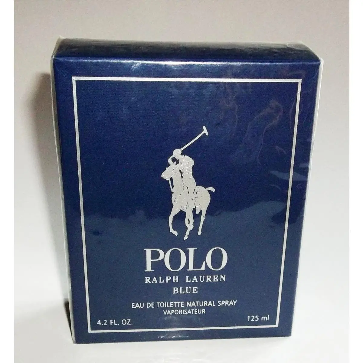 Box of Ralph Lauren Polo Blue 4.2 Oz Eau De Toilette Natural Spray