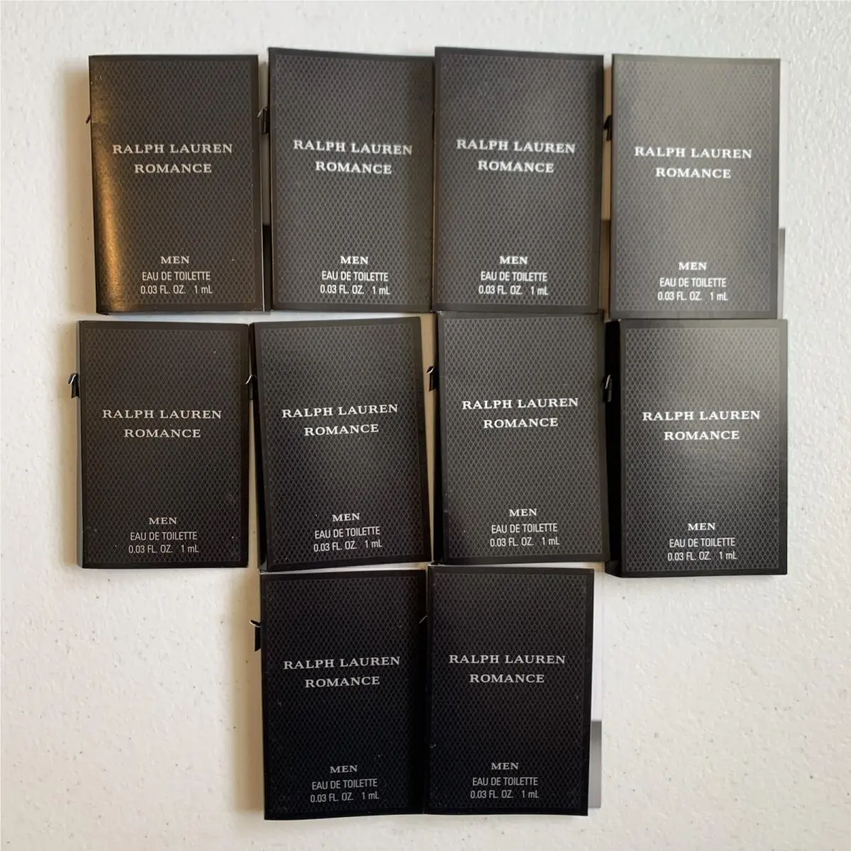 Lot of 10 Ralph Lauren Romance For Men Edt Samples 0.03 Oz Each