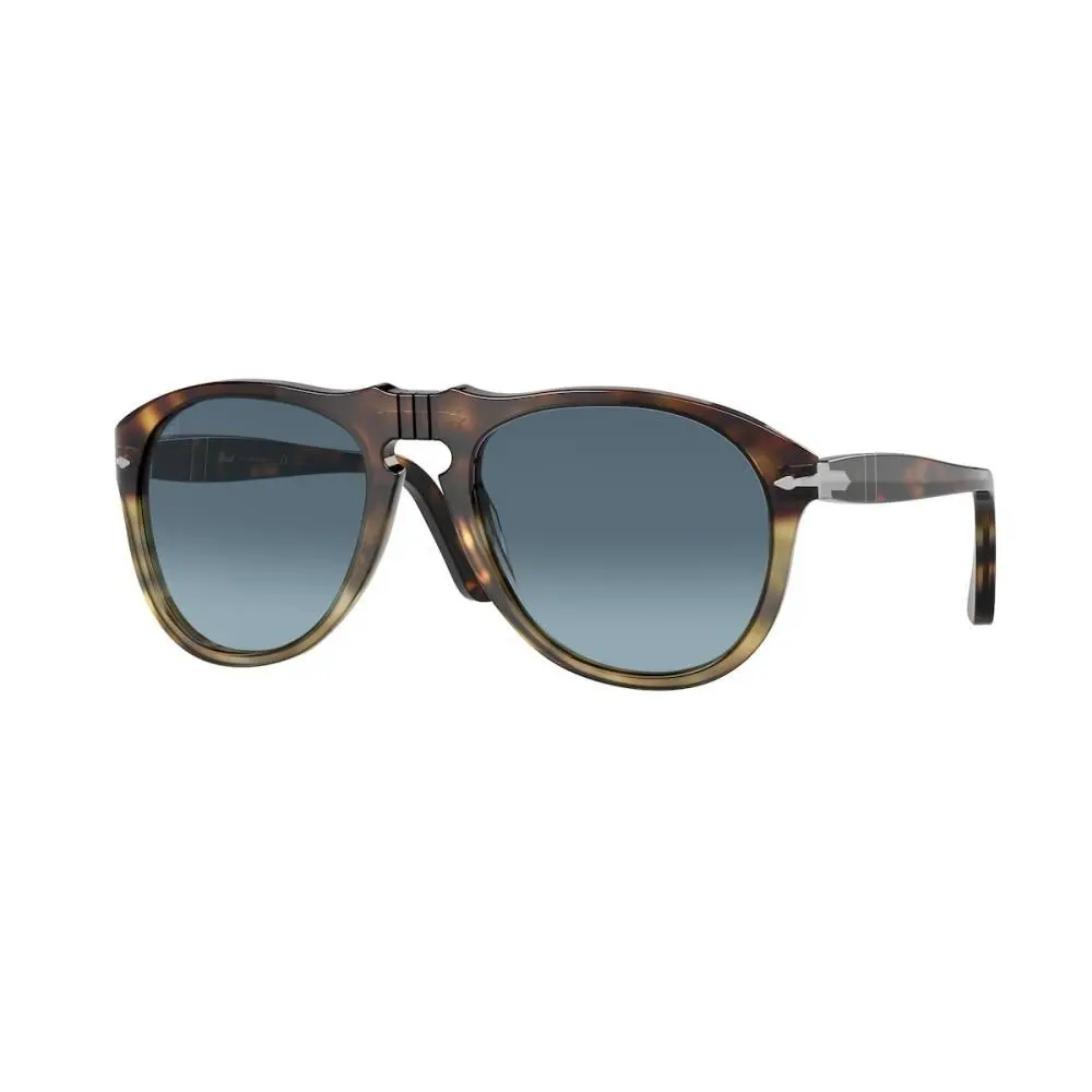 Persol Perso PO0649 1158Q8 52 Tortoise Spotted Brown/ Azure Blue Gradient Sunglasses