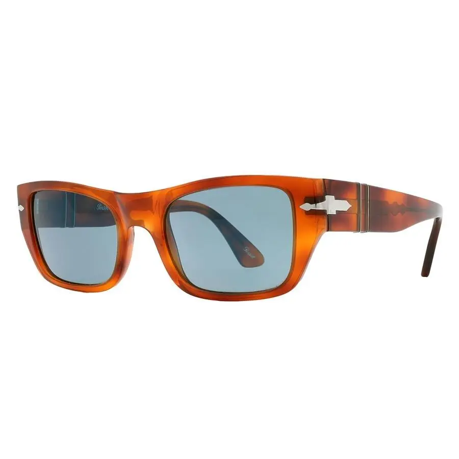 Persol PO3268S 96/56 Sunglasses Terra Di Siena Frame Light Blue 53mm Lens