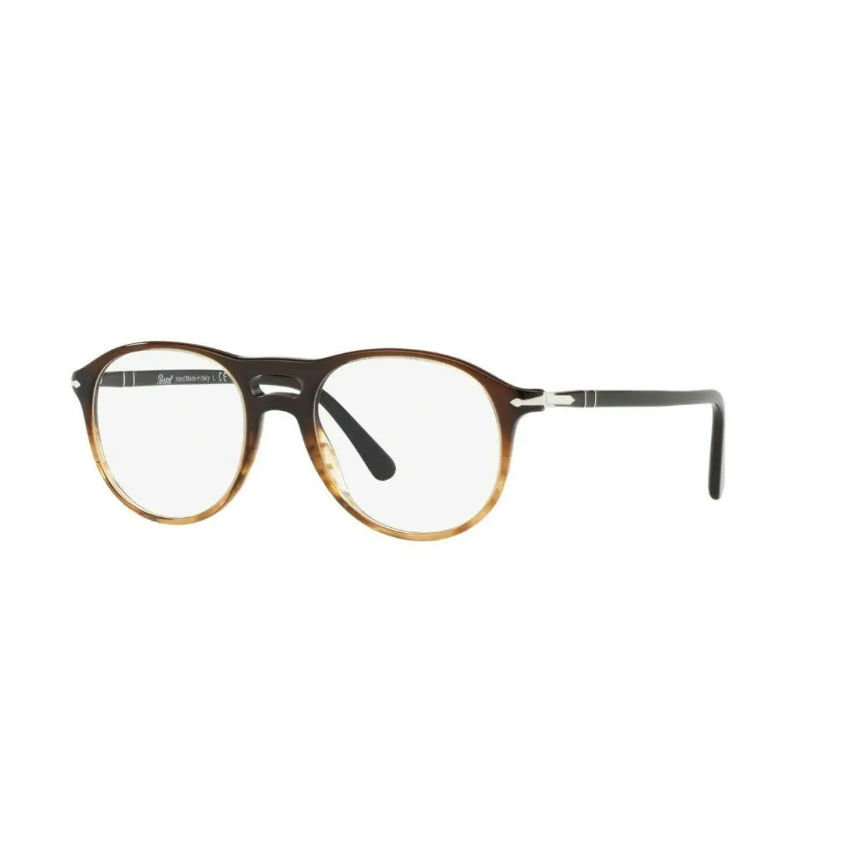 Persol PO3202V 1026 53MM Gradient Black / Stripped Brown Eyeglasses