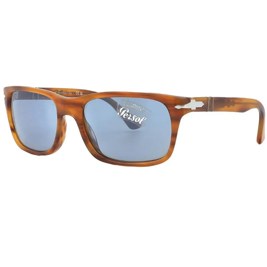 Persol PO3048S 960/56 58 Sunglasses Tortoise Polarized Blue Mirror Glass Italy