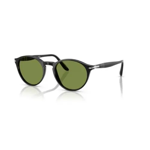 Persol 0PO3092SM 95/4E Black/green Round 50mm Mens Sunglasses