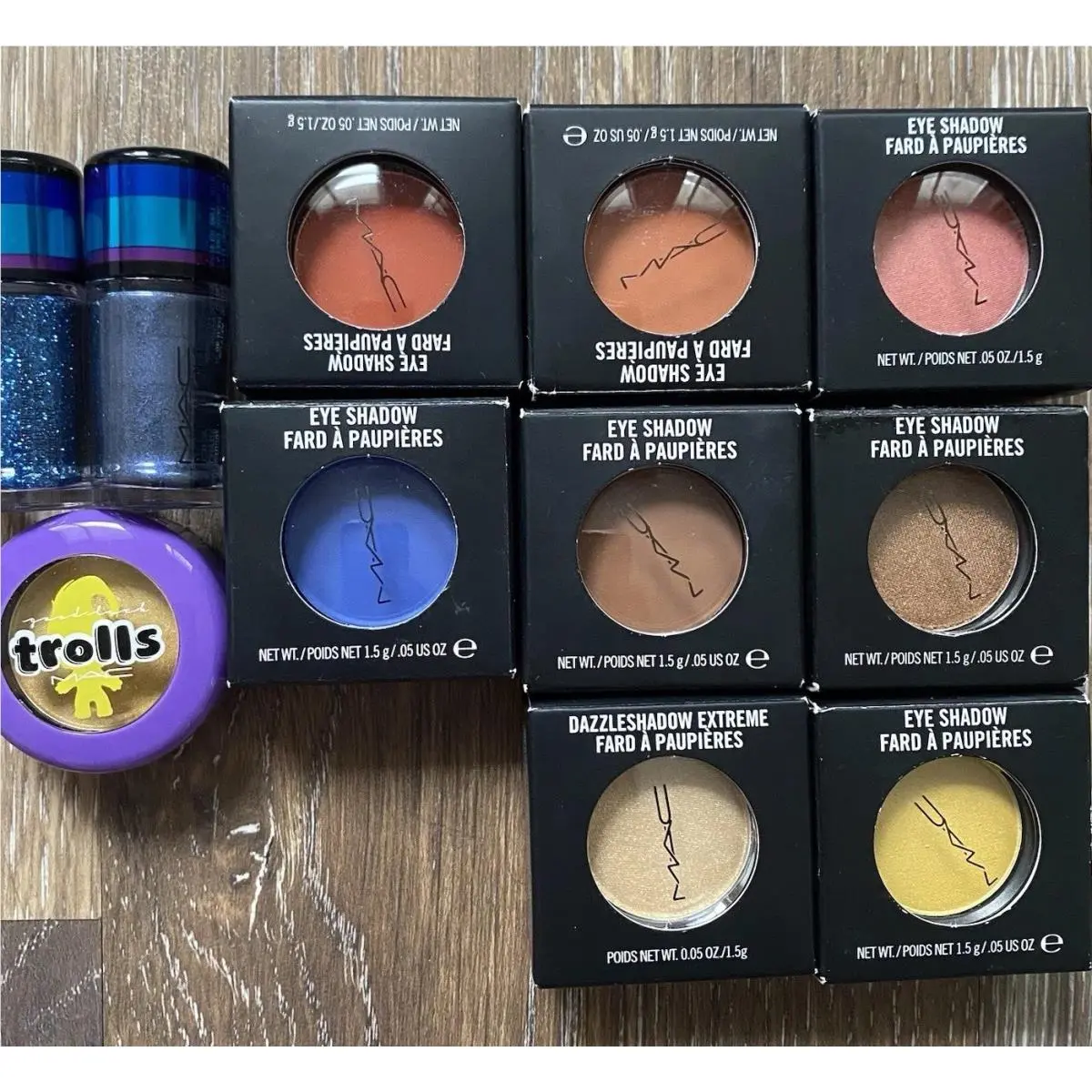 Mac Eyeshadow Lot 11 Singles Loose Powder Neutral Blue Warm Colors