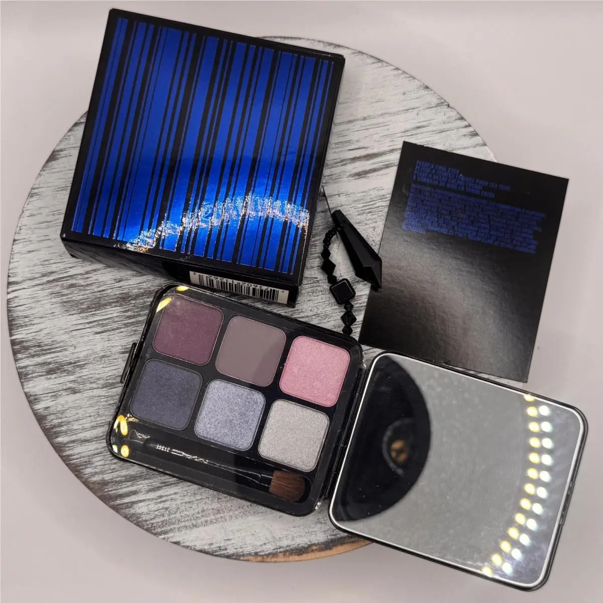 Mac Cosmetics Pleat 6 Cool Eyes Eyeshadow Palette Rare W/ Brush Read Flaw