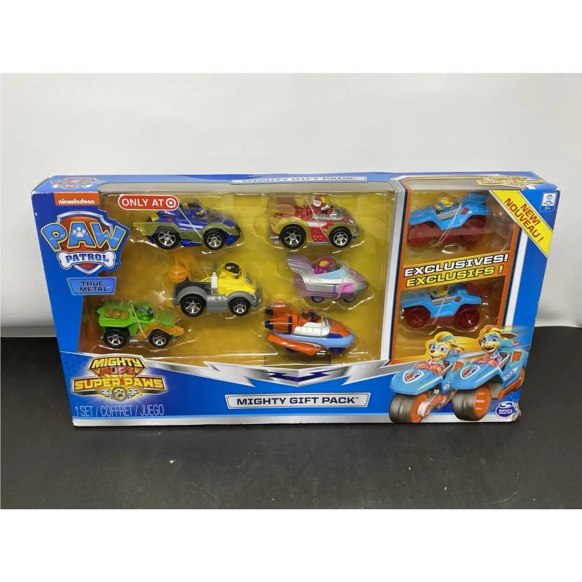 Paw Patrol Mighty Pups Super Paws 8 Car Gift Pack Target Exclusive Box Wear