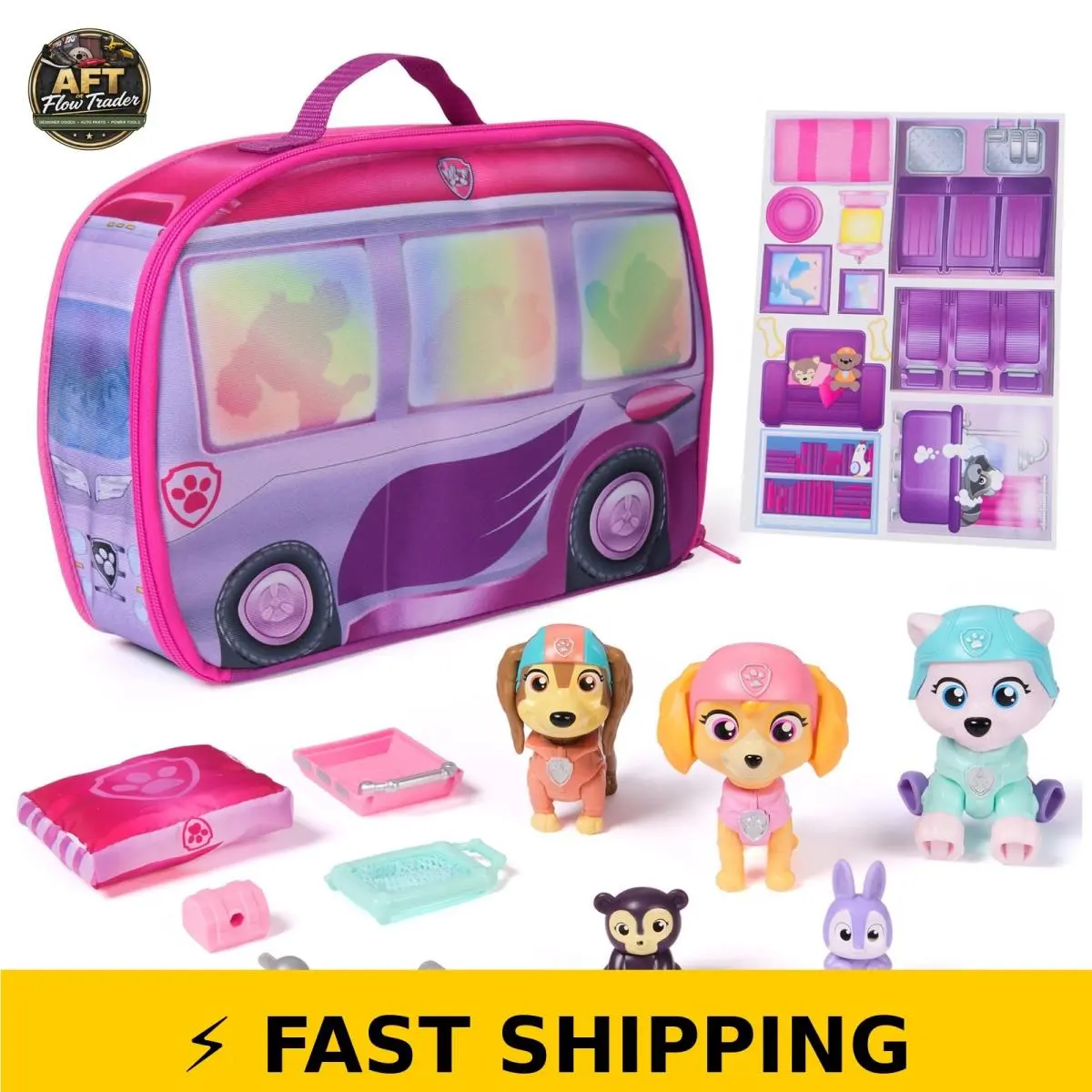 Paw Patrol Skye`s World Pupcation Rescue Set with Bobblehead Figures