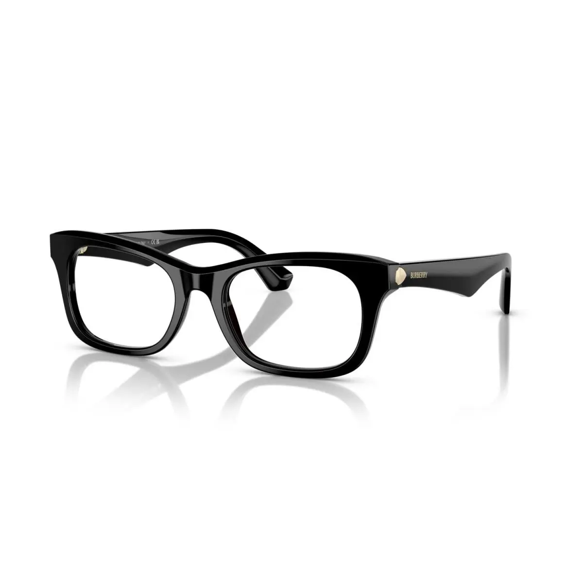 Burberry BE2422 3001 Eyeglasses 52mm Black / Clear Demo Lens