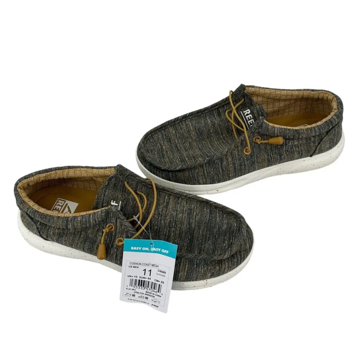 Reef Cushion Coast Mesh Mens 11 Olive Sand Slip On Loafers CI8488 Resort