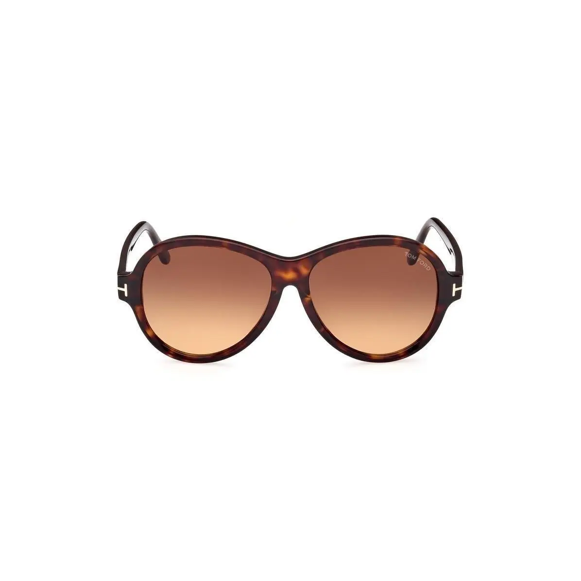 Tom Ford Women 59mm Round Sunglasses Dark Havana / Gradient Brown